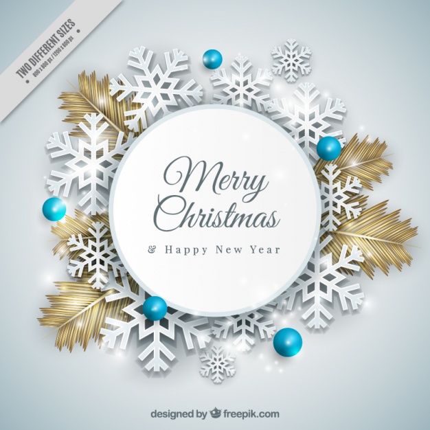 High-Quality Free Christmas Vector Graphics 2016 - Snowflakes