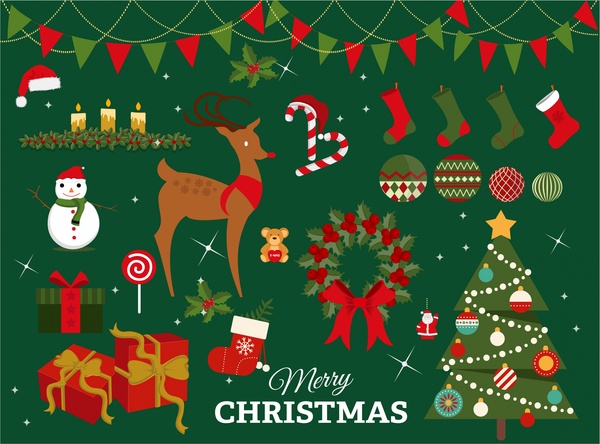 High-Quality Free Christmas Vector Graphics 2016 - Christmas design elements