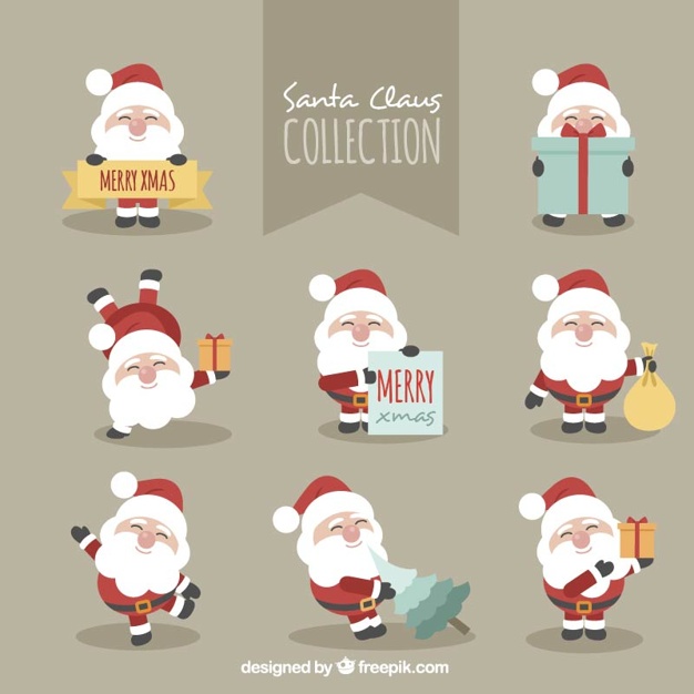 High-Quality Free Christmas Vector Graphics 2016 - Santa Claus