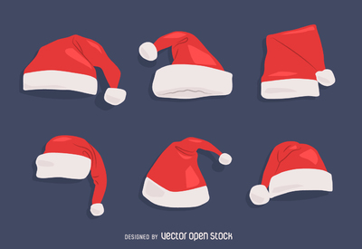 High-Quality Free Christmas Vector Graphics 2016 - Santa Hat