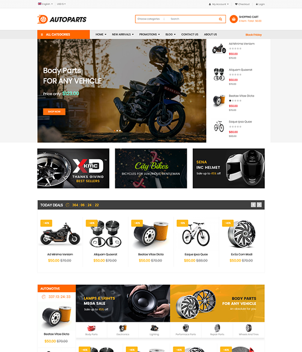 Best Joomla Templates for Autoparts, car shop, auto service websites