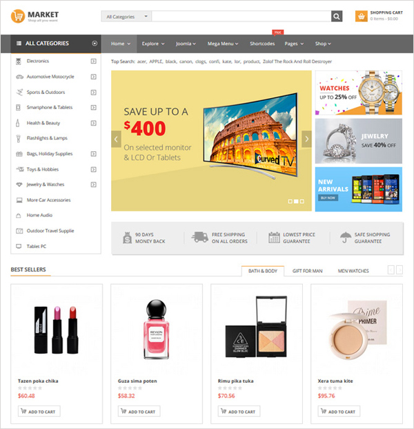 SJ Market - Responsive eCommerce Joomla Template