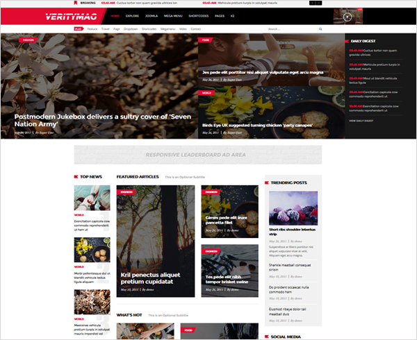 SJ VerityMag - Free Responsive Joomla Template