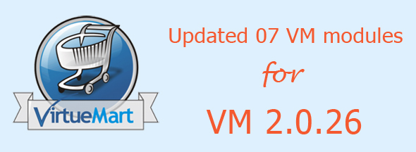 Update Virtuemart modules for VirtueMart 2.0.26