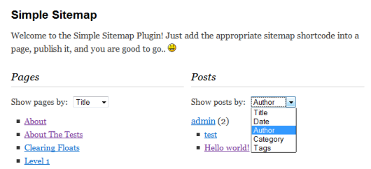 Simple Sitemap