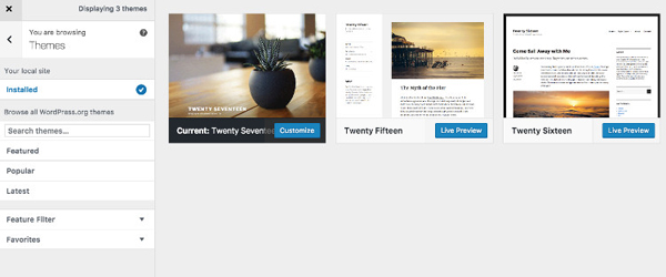 Joomla 3.7 - Theme Previews