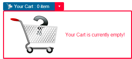 Status of Mini cart when no product added