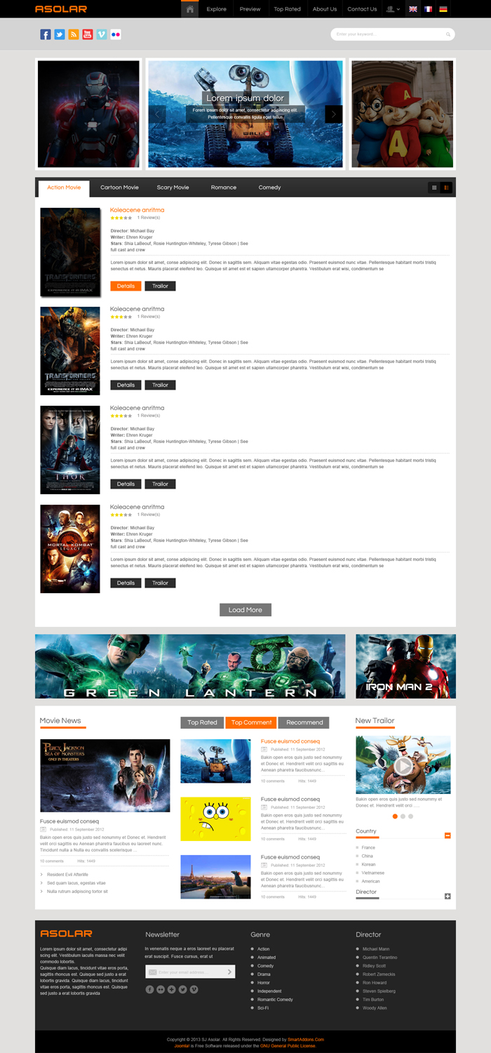 Preview SJ Asolar - Responsive Joomla Template