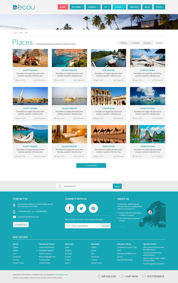 Preview SJ Decou - Travel Joomla Template