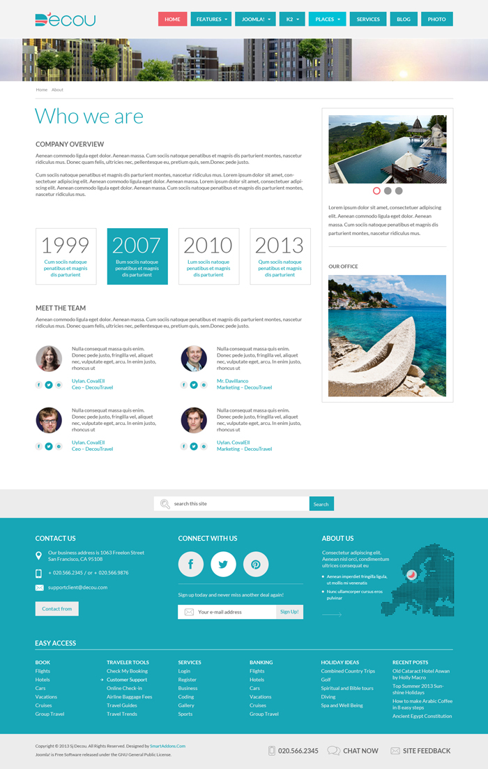 Preview SJ Decou - Travel Joomla Template