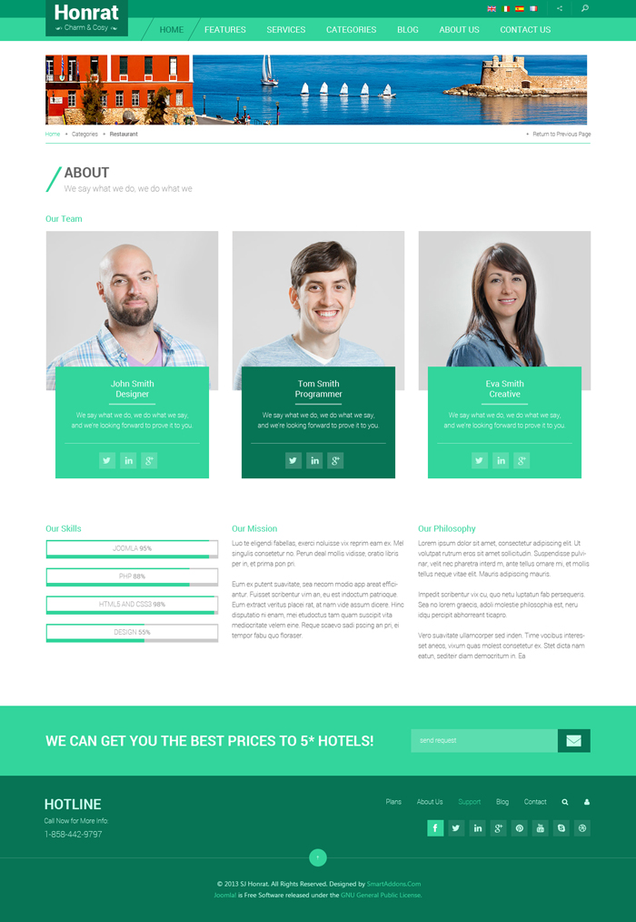 Preview SJ Honrat - Responsive Joomla Template