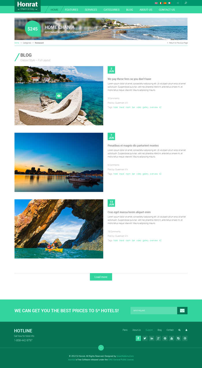 Preview SJ Honrat - Responsive Joomla Template