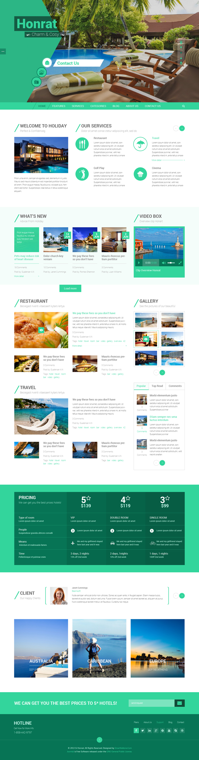 Preview SJ Honrat - Responsive Joomla Template