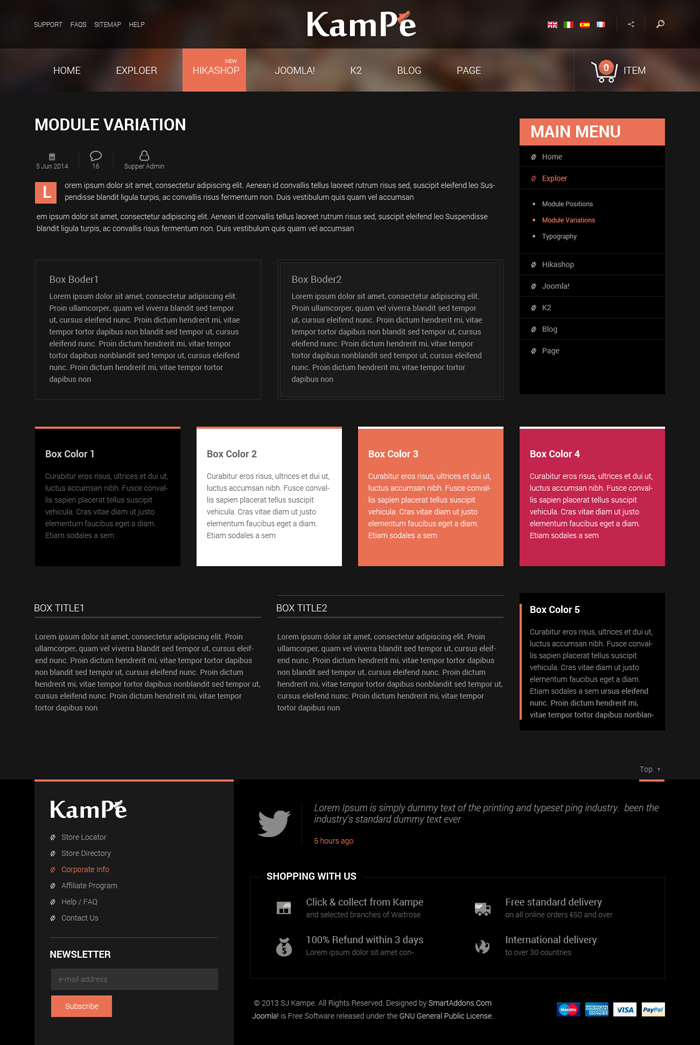 Preview SJ Kampe - Responsive Joomla Template