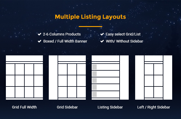 Topz - listing layouts