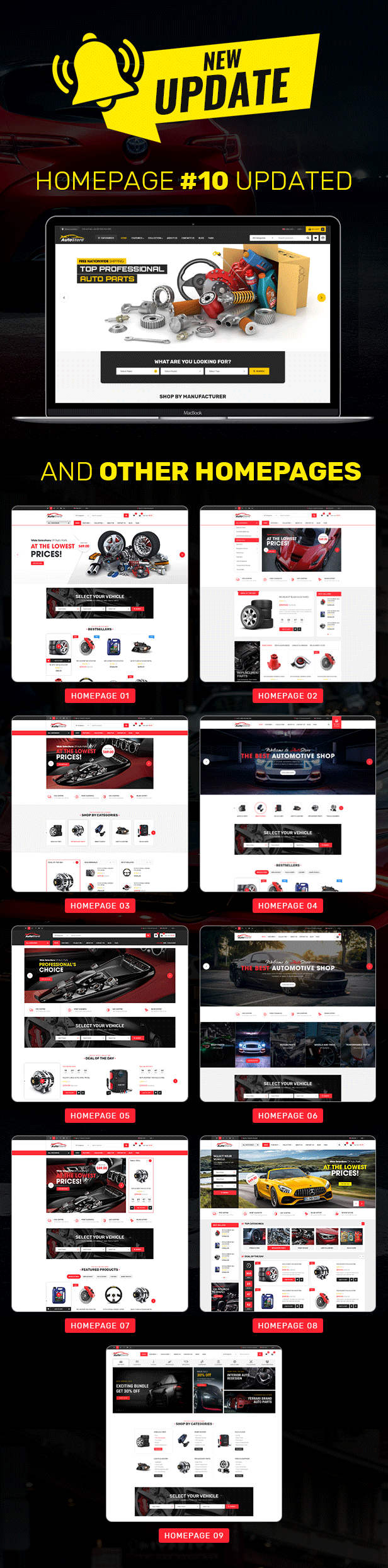 Auto Store - Auto Parts and Equipments Magento 2 Theme with Ajax Attributes Search Module - 1