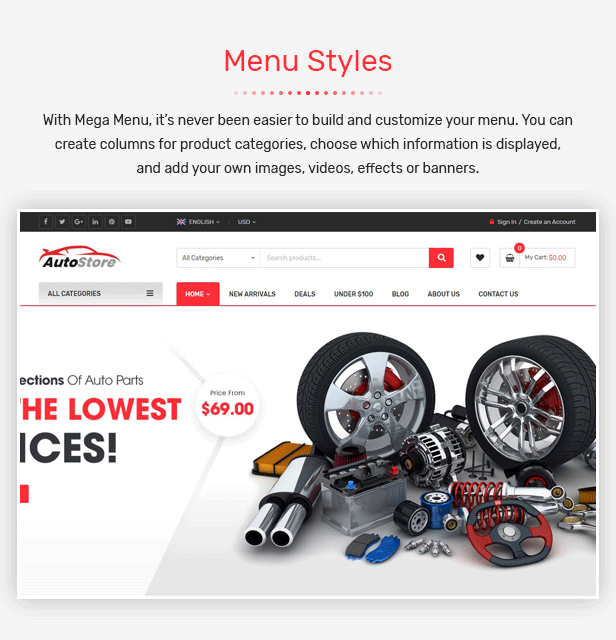 Auto Store - Auto Parts and Equipments Magento 2 Theme with Ajax Attributes Search Module - 5