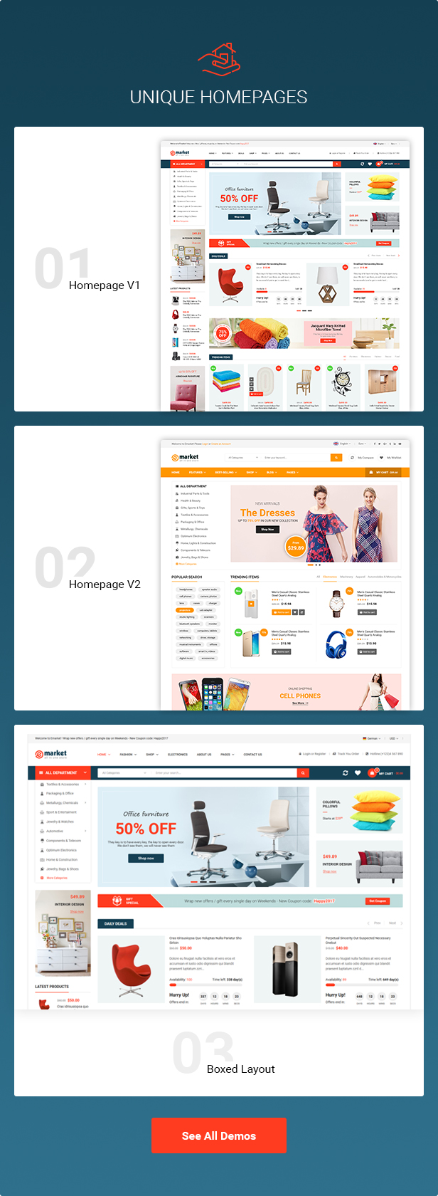 E-market - Stunning and Responsive Magento 2.1 Theme