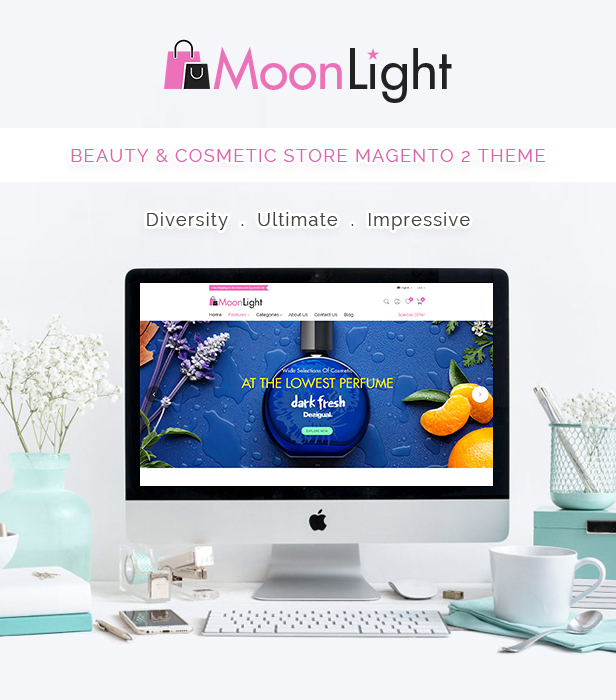 MoonLight - Elegant Cosmetics & Accessories Magento 2 Theme - 1