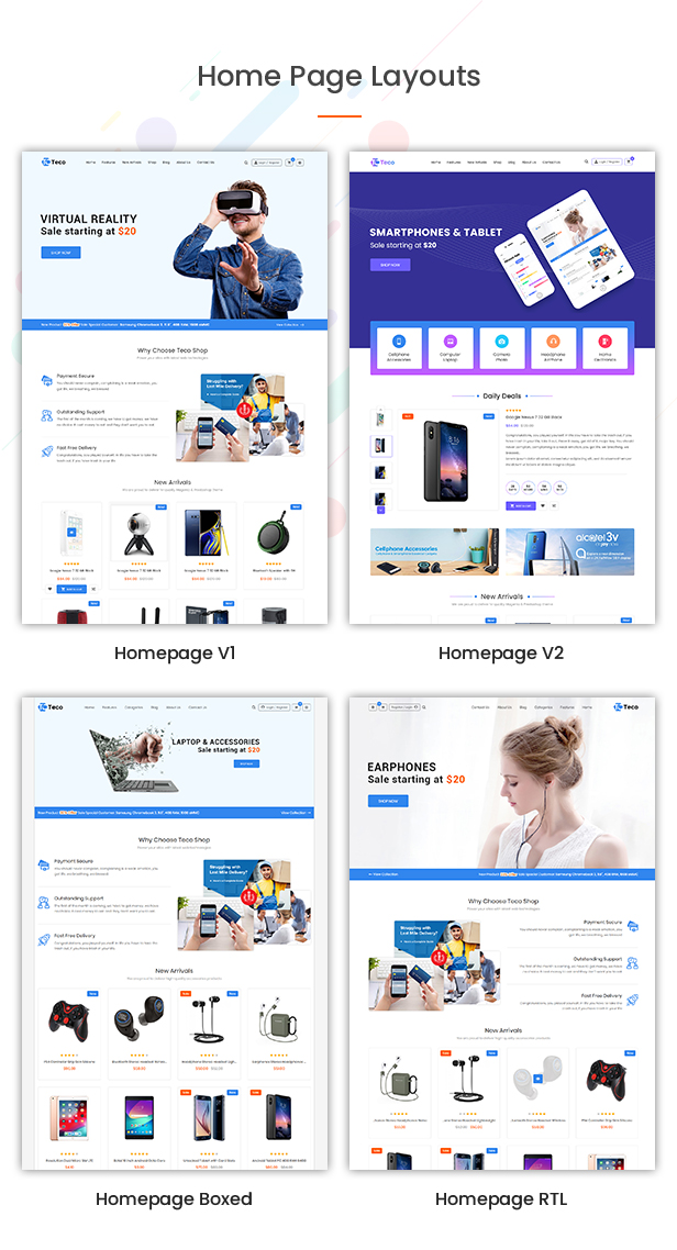 Teco – Responsive Hitech/Digital Magento 2 Store Theme