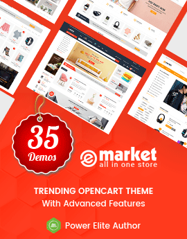 eMarket - Multipurpose MarketPlace OpenCart 3 Theme