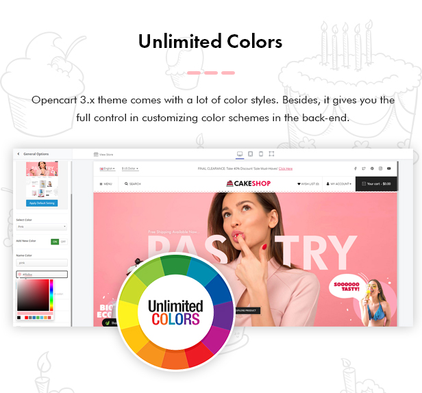 cakeshop - Opencart 3 Theme