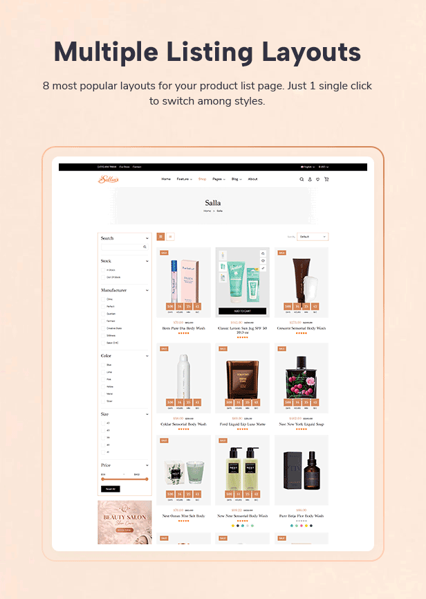 Salla – Spa, Beauty & Skincare Opencart Theme
