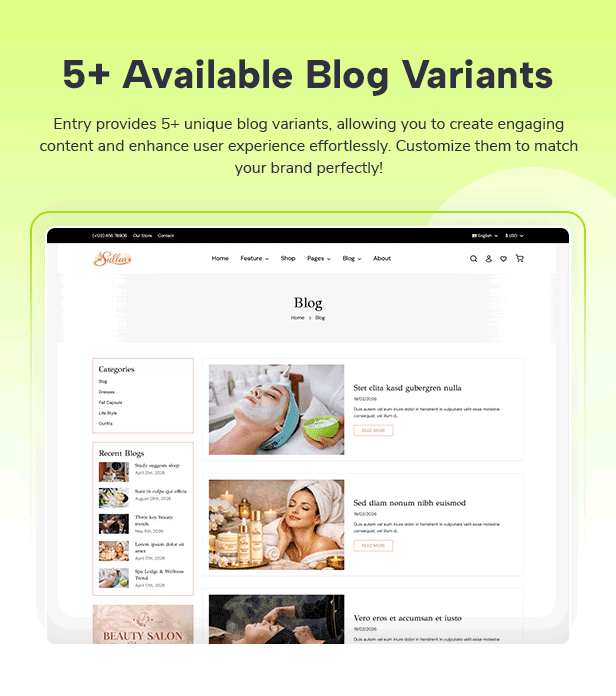 Salla – Spa, Beauty & Skincare Opencart Theme