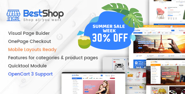 Best Premium Responsive OpenCart Theme - BestShop