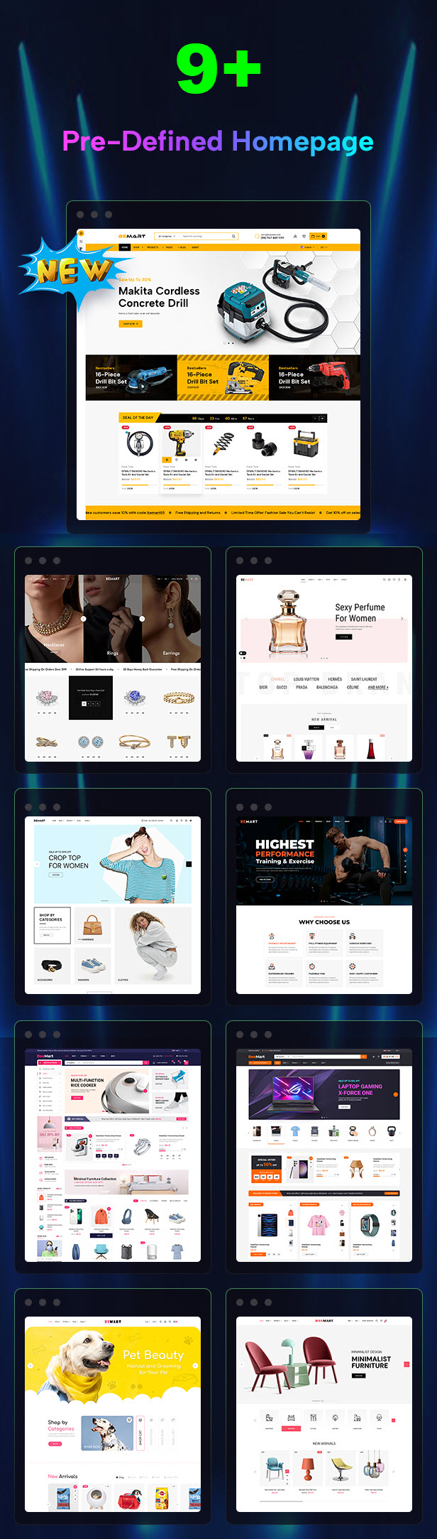 Bemart – Modern Multipurpose WooCommerce WordPress Theme