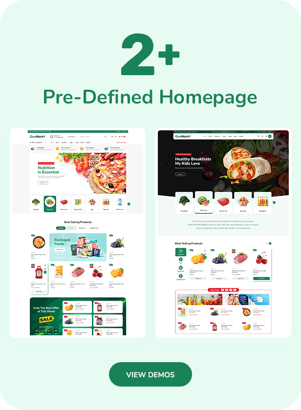 GooMart - Food, Grocery & Organic Stores WooCommerce WordPress Theme