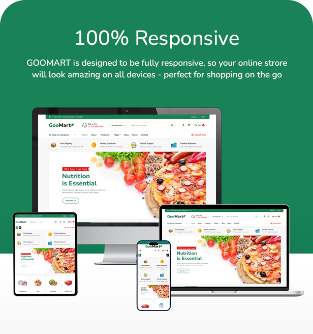 GooMart - Food, Grocery & Organic Stores WooCommerce WordPress Theme