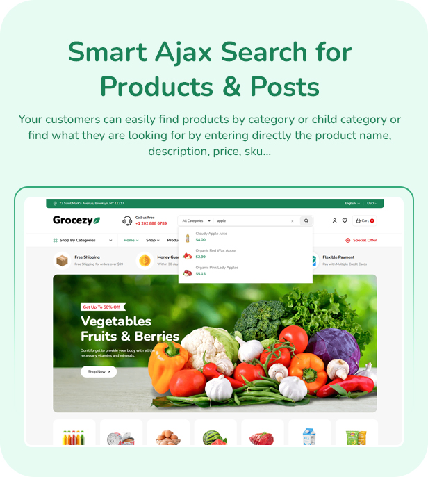 GooMart - Food, Grocery & Organic Stores WooCommerce WordPress Theme
