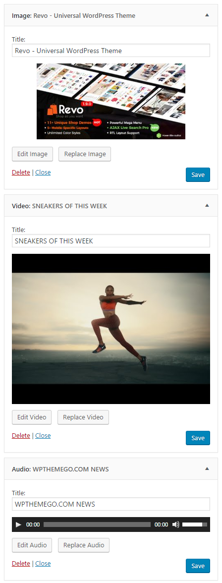 Brand New Media Widget in WordPress 4.8