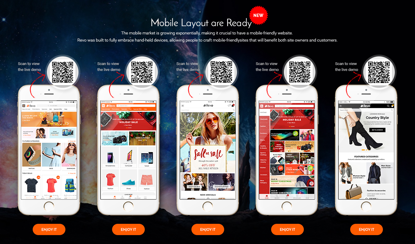 Mobile Layouts in Revo Theme